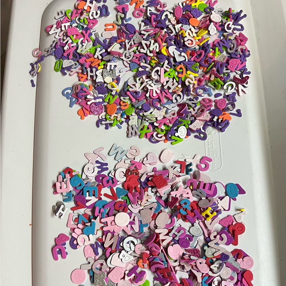 STICKER BONANZA (letters/animals) plus flowers & letters bracelet supplies1,000+